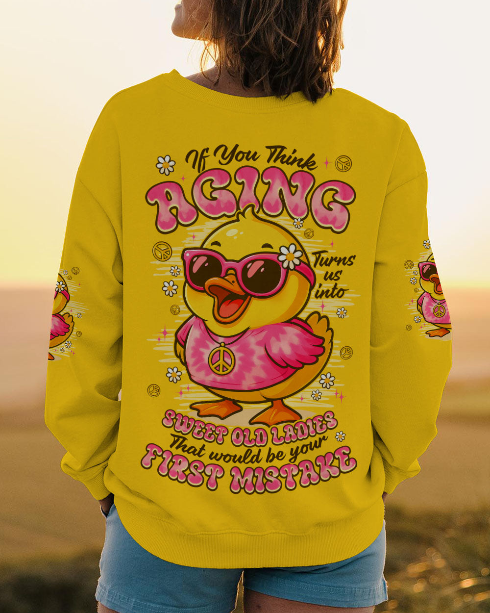 SWEET OLD LADIES DUCK ALL OVER PRINT - TYPQ1509251