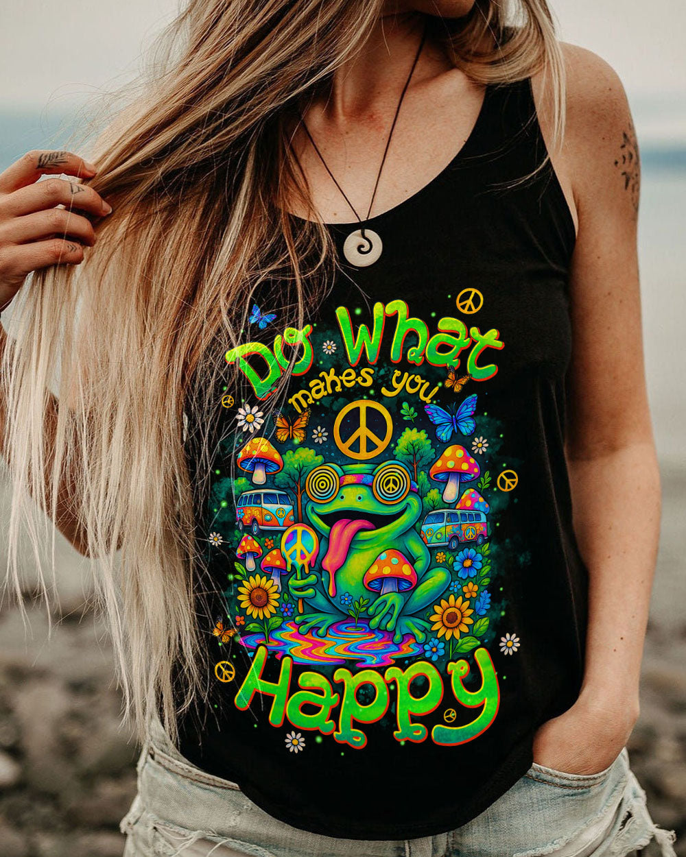 DO WHAT MAKES YOU HAPPY FROG ALL OVER PRINT - TYPQ1806251