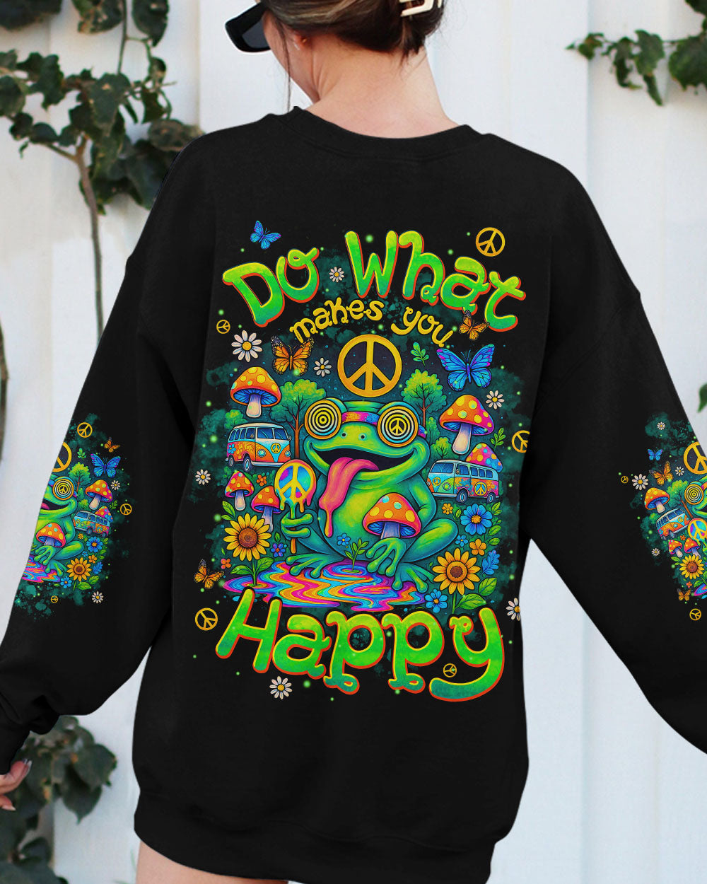 DO WHAT MAKES YOU HAPPY FROG ALL OVER PRINT - TYPQ1806251