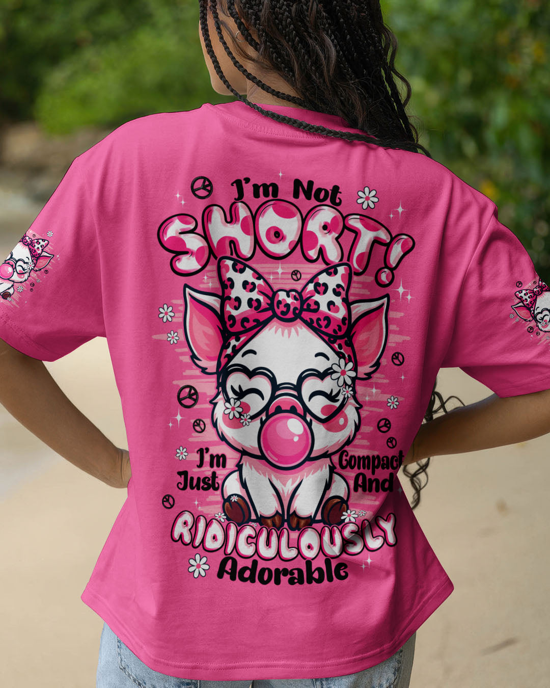 I'M NOT SHORT PIG HIPPIE ALL OVER PRINT - TYPQ1808252