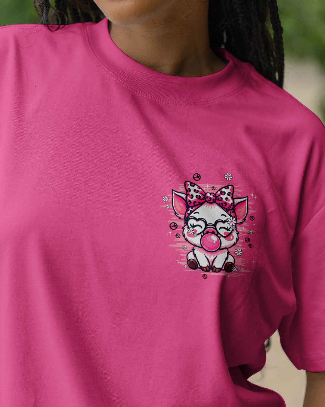 I'M NOT SHORT PIG HIPPIE ALL OVER PRINT - TYPQ1808252