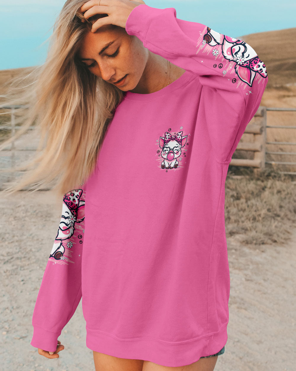 I'M NOT SHORT PIG HIPPIE ALL OVER PRINT - TYPQ1808252