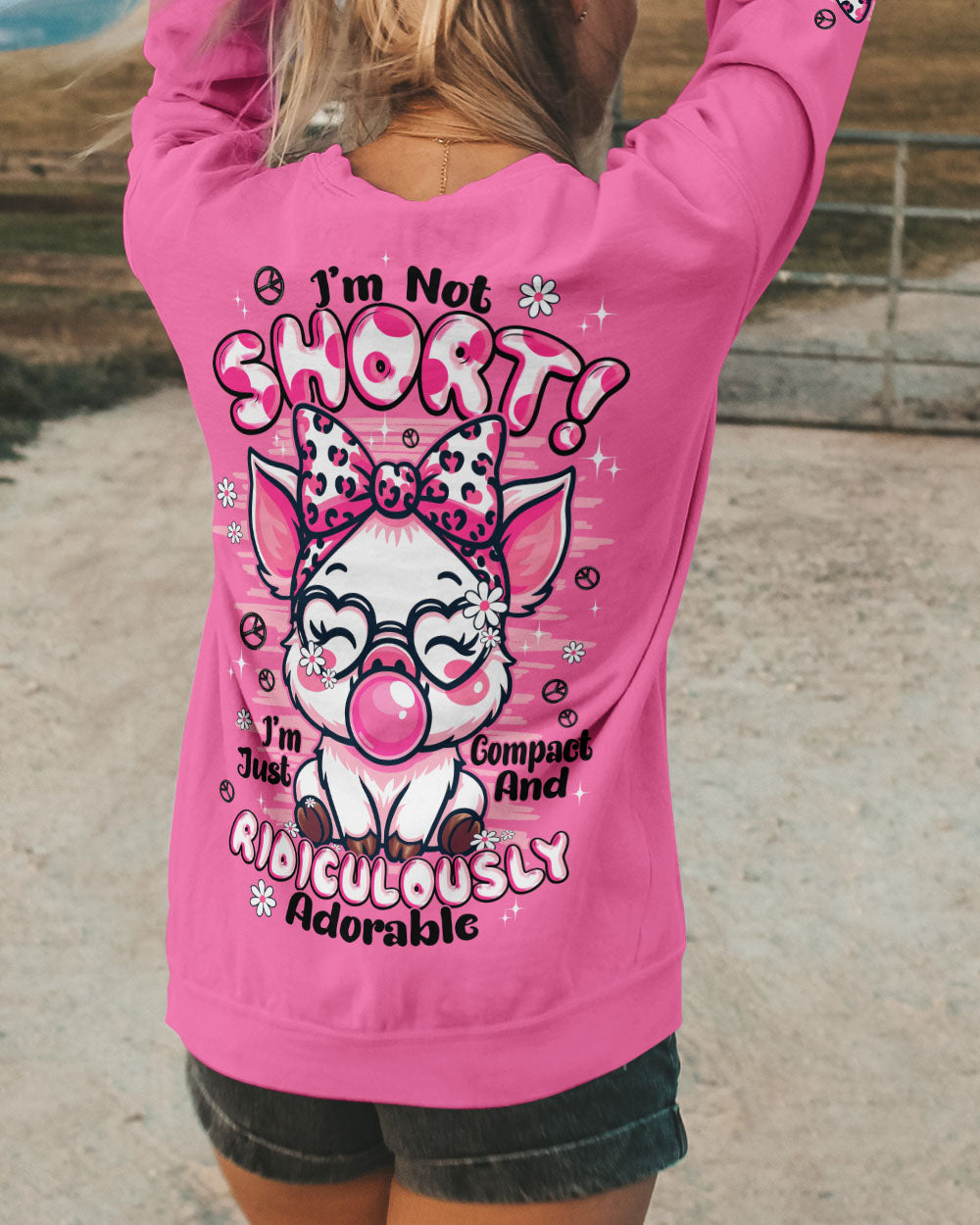 I'M NOT SHORT PIG HIPPIE ALL OVER PRINT - TYPQ1808252
