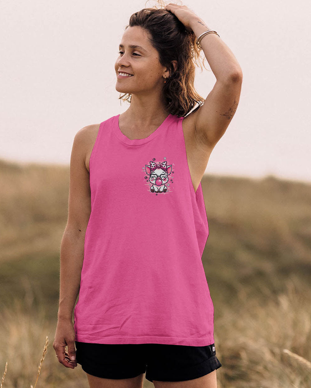 I'M NOT SHORT PIG HIPPIE ALL OVER PRINT - TYPQ1808252