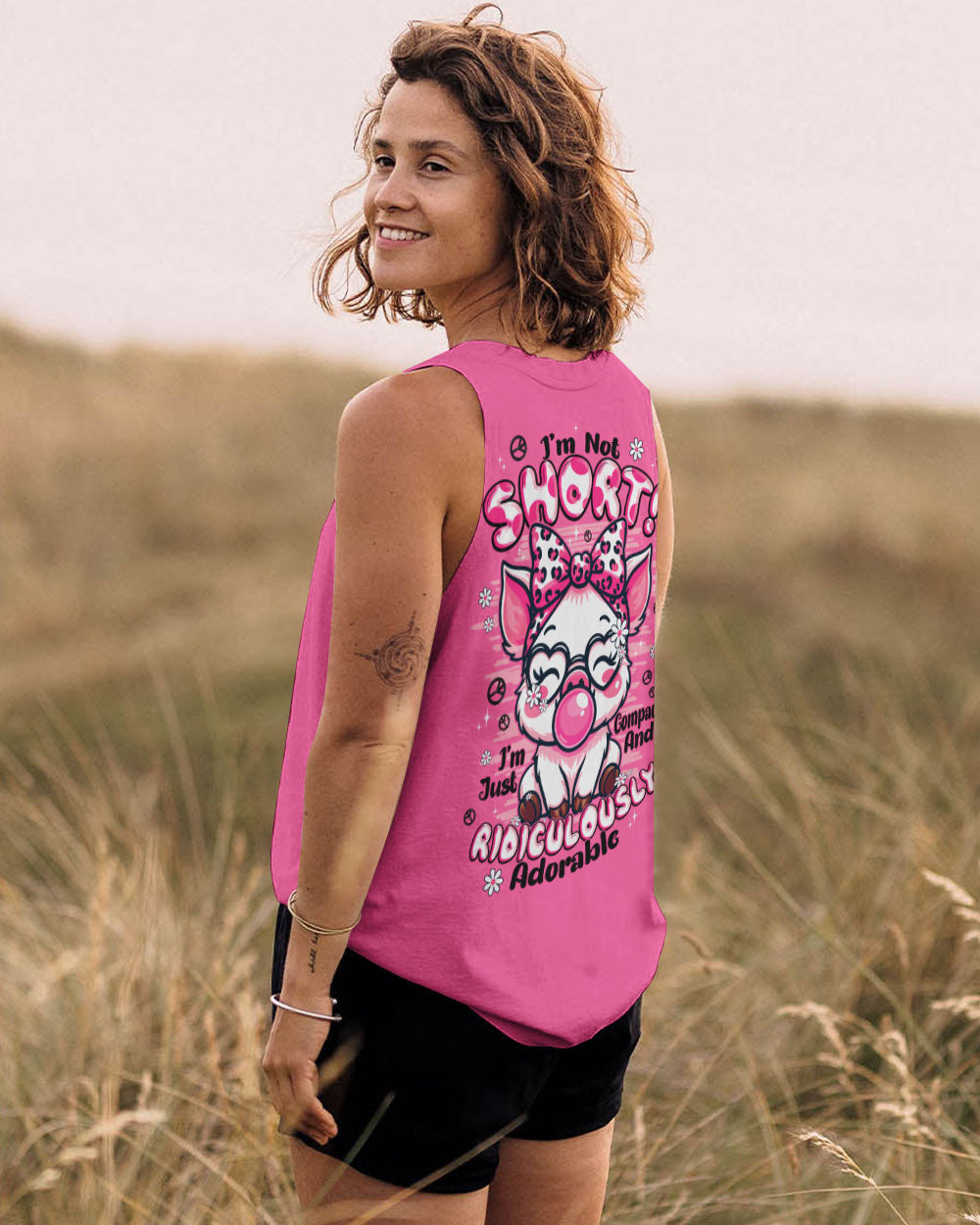 I'M NOT SHORT PIG HIPPIE ALL OVER PRINT - TYPQ1808252