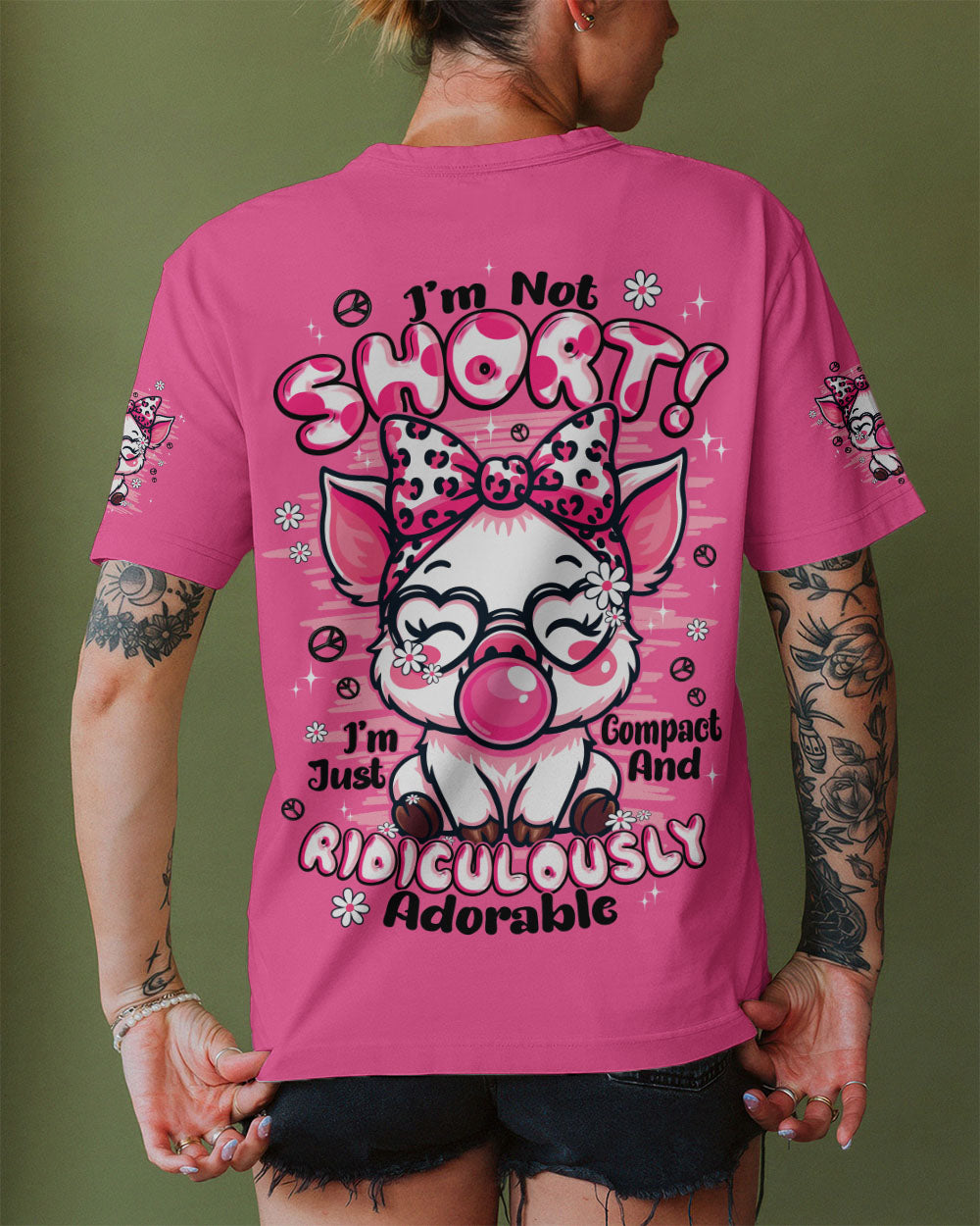 I'M NOT SHORT PIG HIPPIE ALL OVER PRINT - TYPQ1808252
