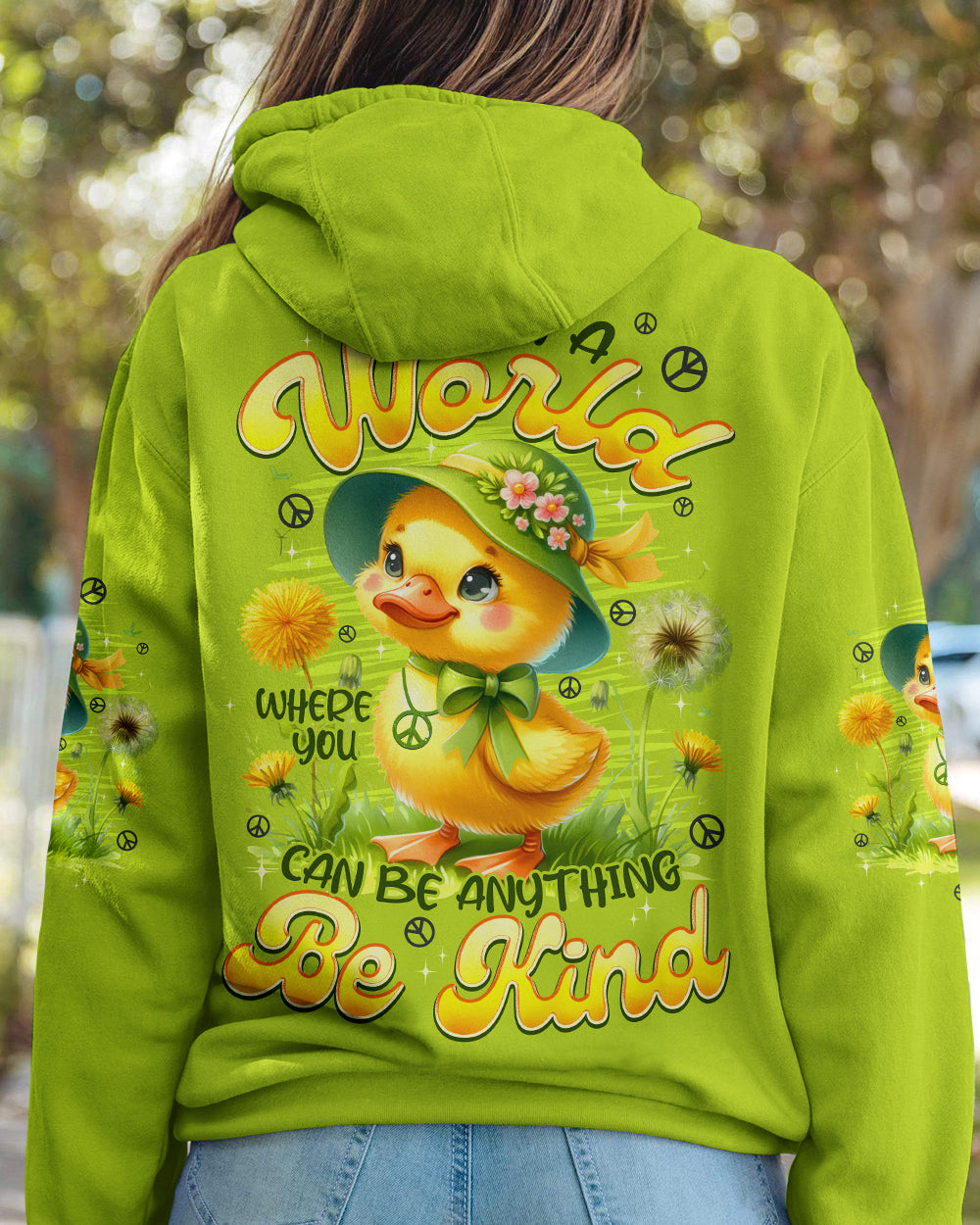 IN A WORLD WHERE YOU CAN BE ANYTHING BE KIND DUCK ALL OVER PRINT - TYPQ1812252