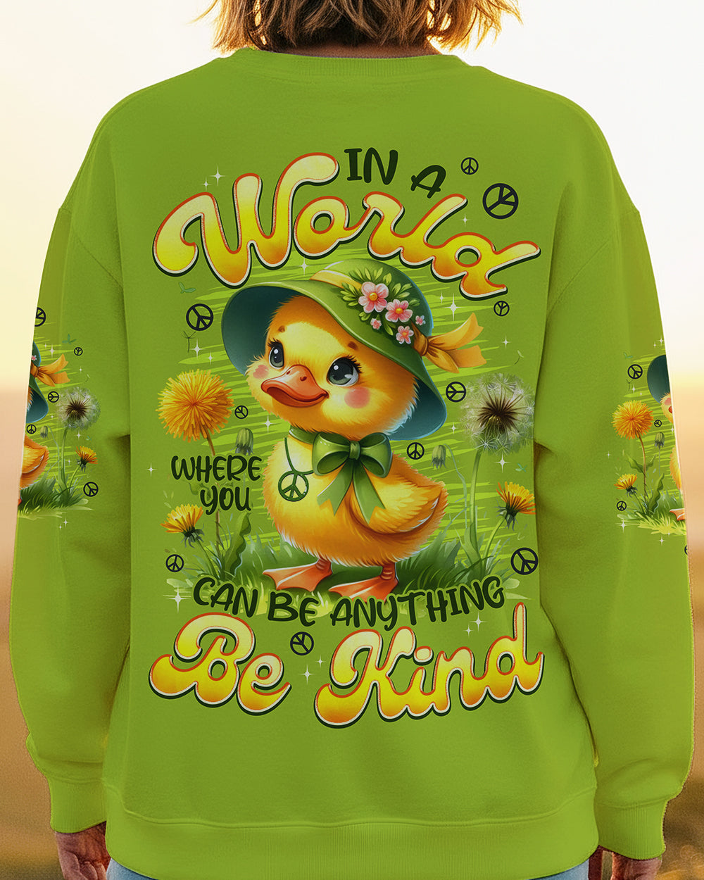 IN A WORLD WHERE YOU CAN BE ANYTHING BE KIND DUCK ALL OVER PRINT - TYPQ1812252