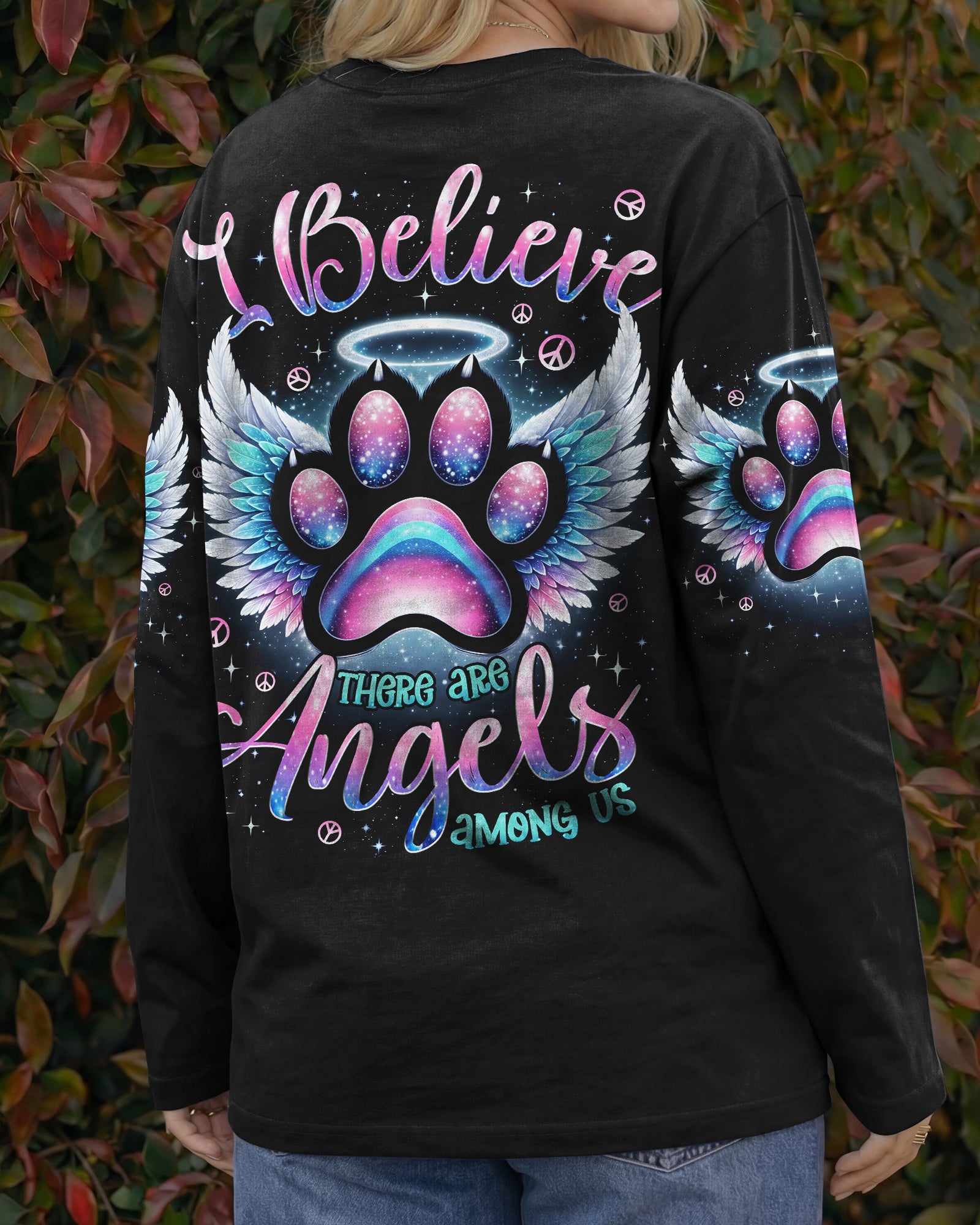 I BELIEVE THERE ARE ANGELS AMONG US PAW ALL OVER PRINT - TYPQ1901262