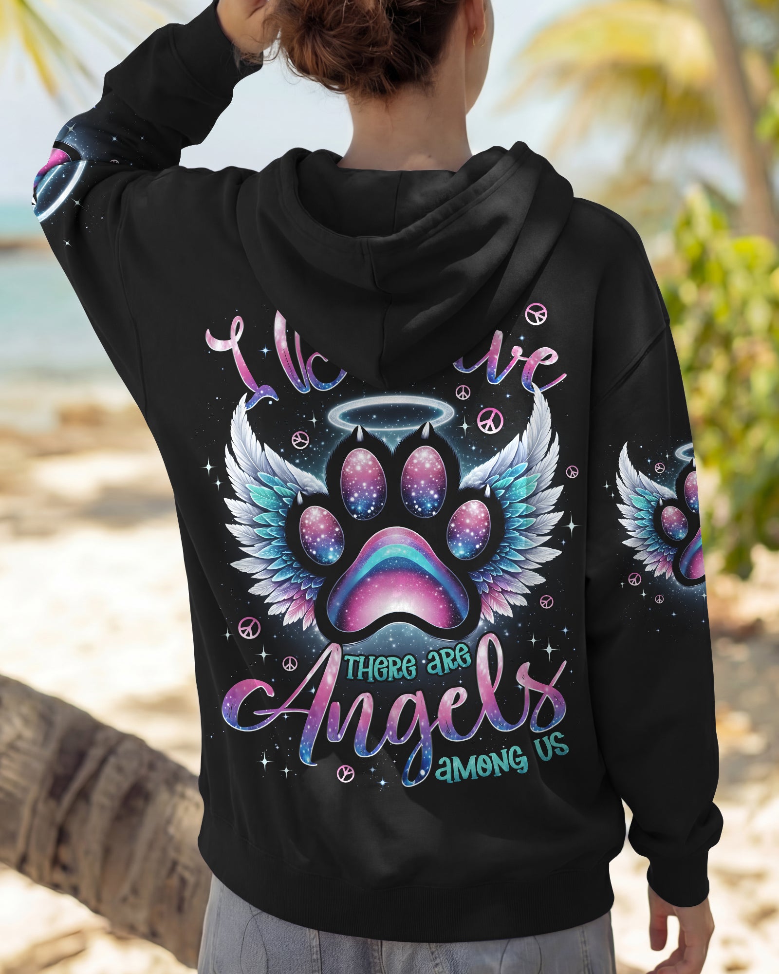 I BELIEVE THERE ARE ANGELS AMONG US PAW ALL OVER PRINT - TYPQ1901262