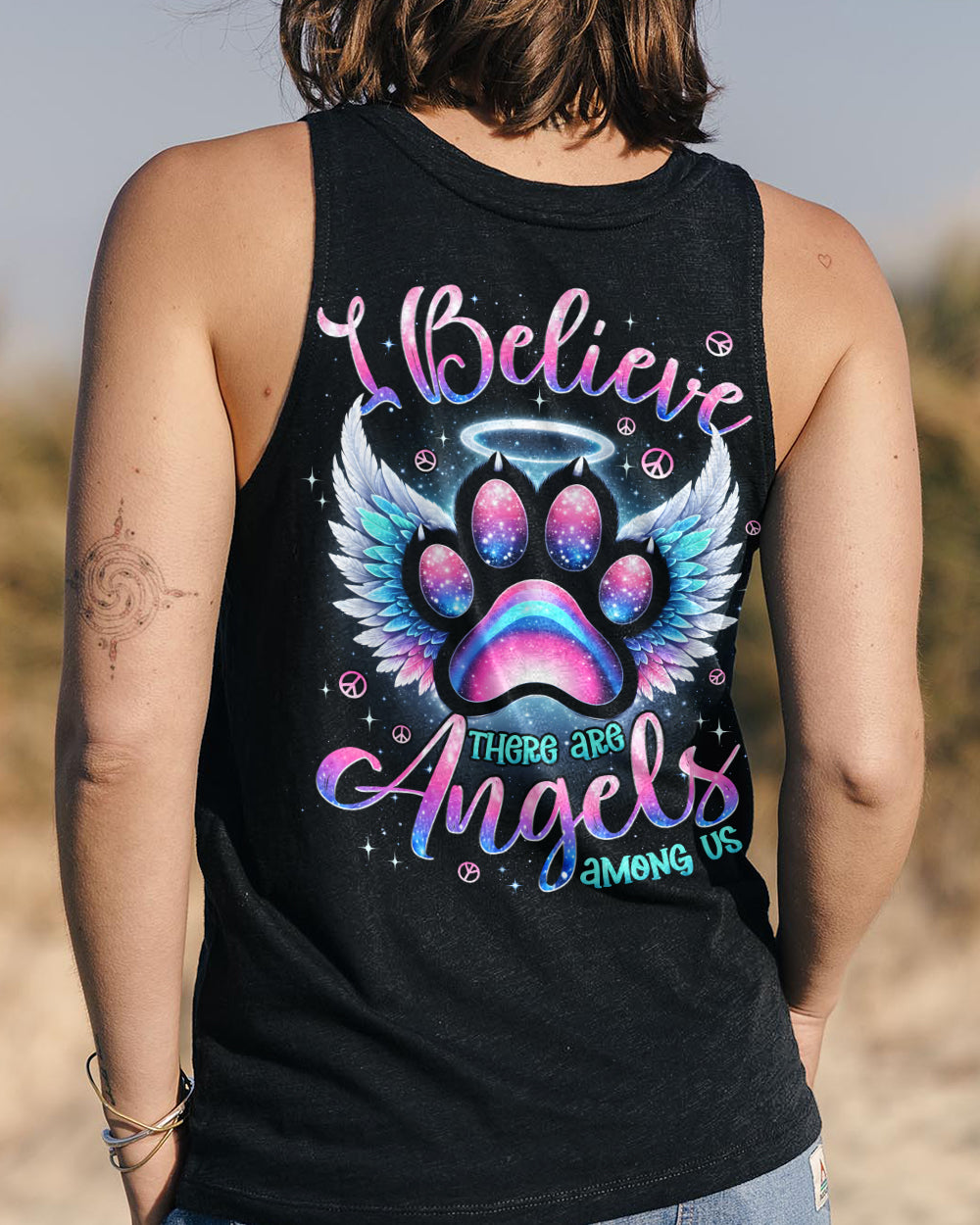 I BELIEVE THERE ARE ANGELS AMONG US PAW ALL OVER PRINT - TYPQ1901262