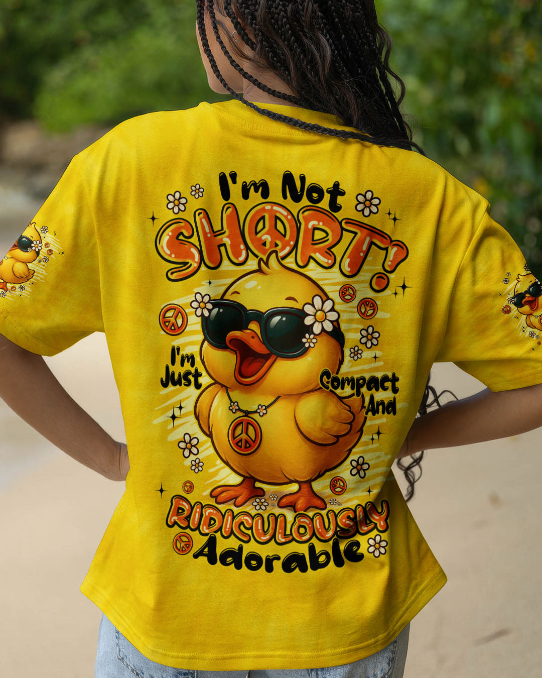 I'M NOT SHORT DUCK TIE DYE ALL OVER PRINT - TYPQ1908251