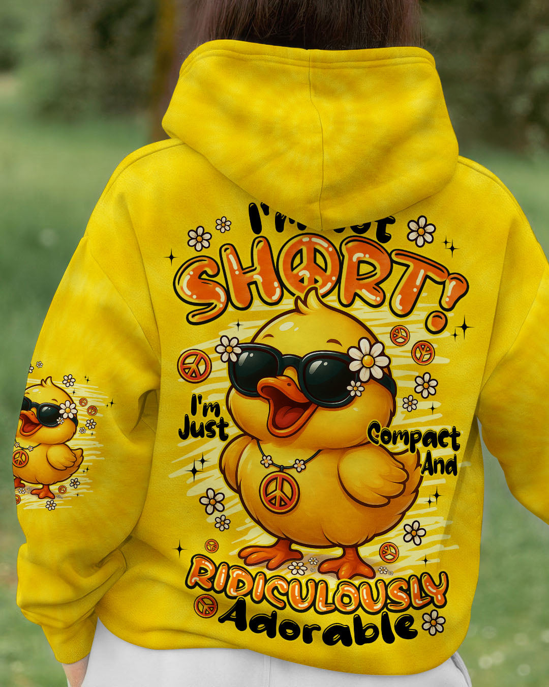I'M NOT SHORT DUCK TIE DYE ALL OVER PRINT - TYPQ1908251