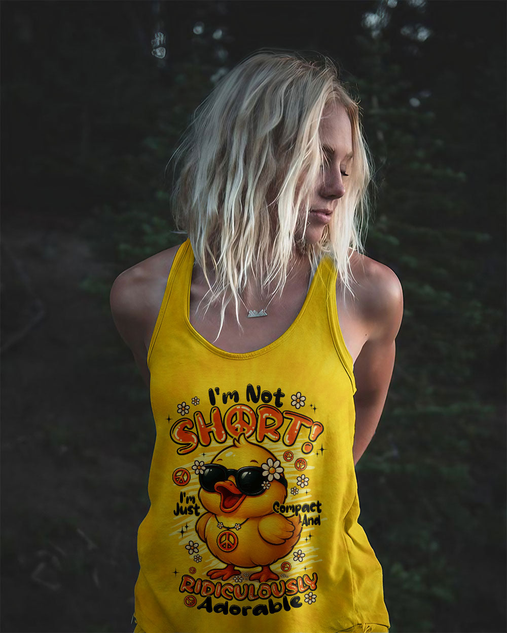 I'M NOT SHORT DUCK TIE DYE ALL OVER PRINT - TYPQ1908251