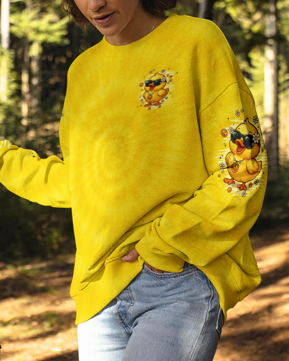 I'M NOT SHORT DUCK TIE DYE ALL OVER PRINT - TYPQ1908251