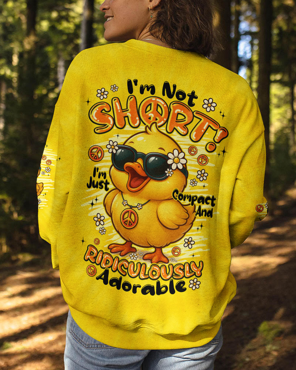 I'M NOT SHORT DUCK TIE DYE ALL OVER PRINT - TYPQ1908251