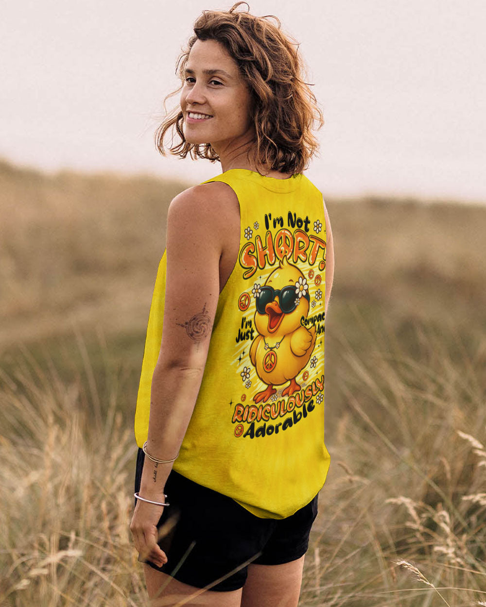 I'M NOT SHORT DUCK TIE DYE ALL OVER PRINT - TYPQ1908251