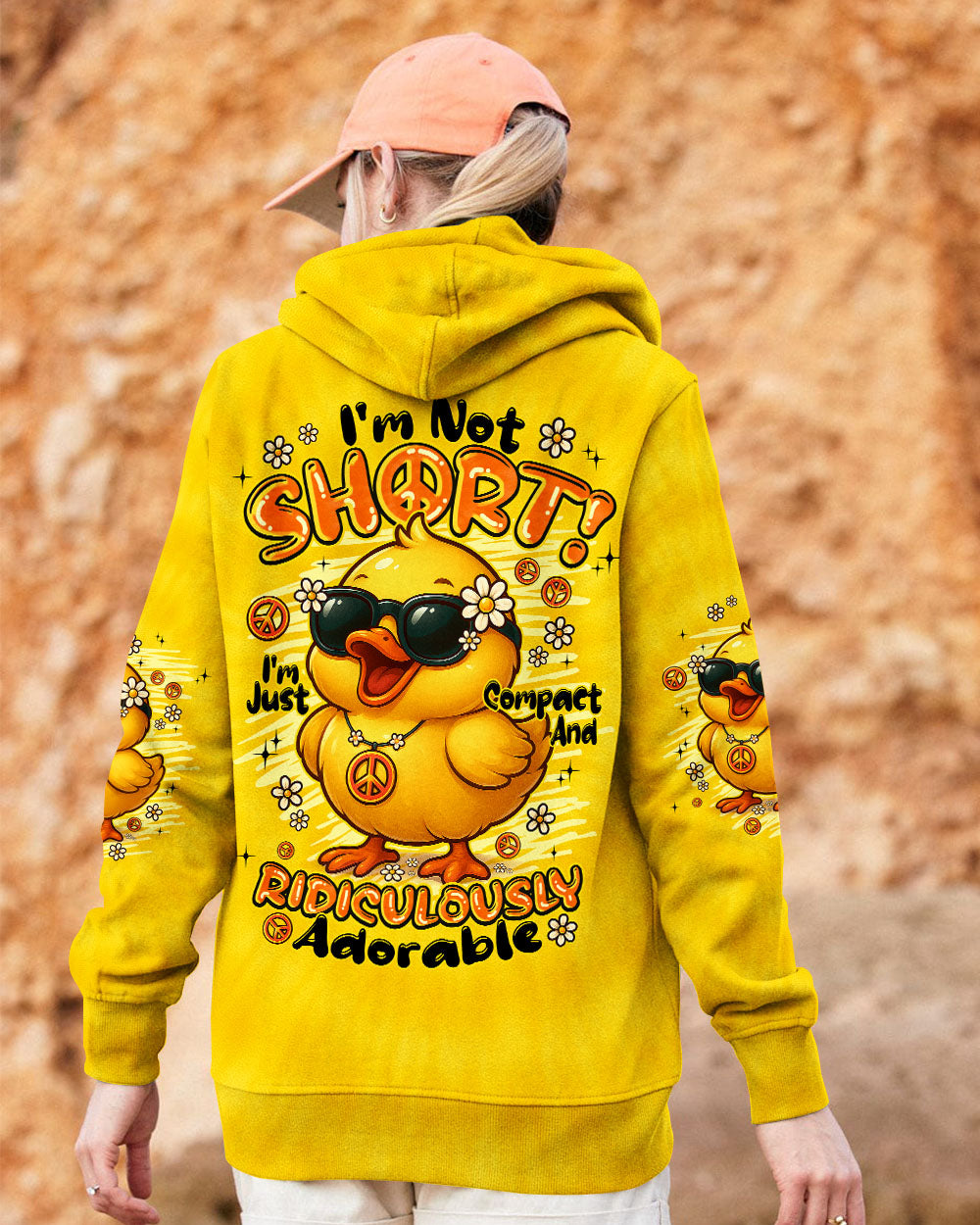 I'M NOT SHORT DUCK TIE DYE ALL OVER PRINT - TYPQ1908251