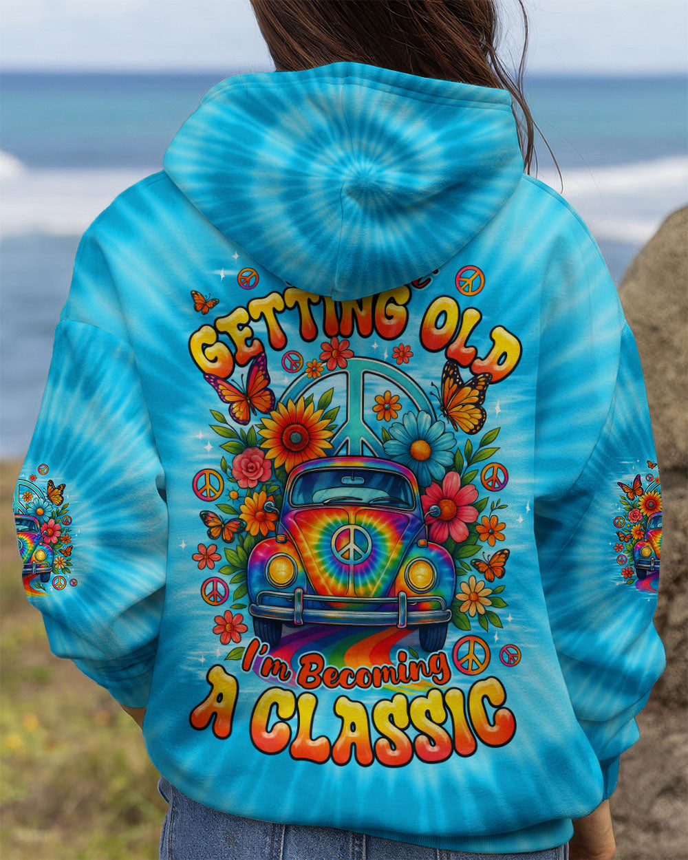 I'M NOT GETTING OLD HIPPIE CAR TIE DYE ALL OVER PRINT - TYPQ1908252