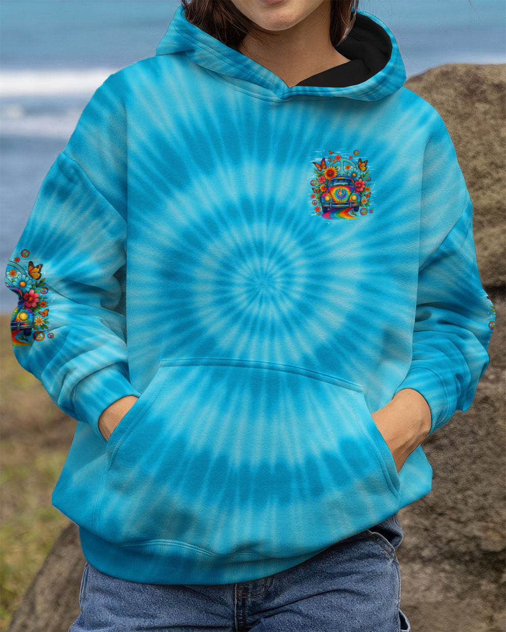 I'M NOT GETTING OLD HIPPIE CAR TIE DYE ALL OVER PRINT - TYPQ1908252