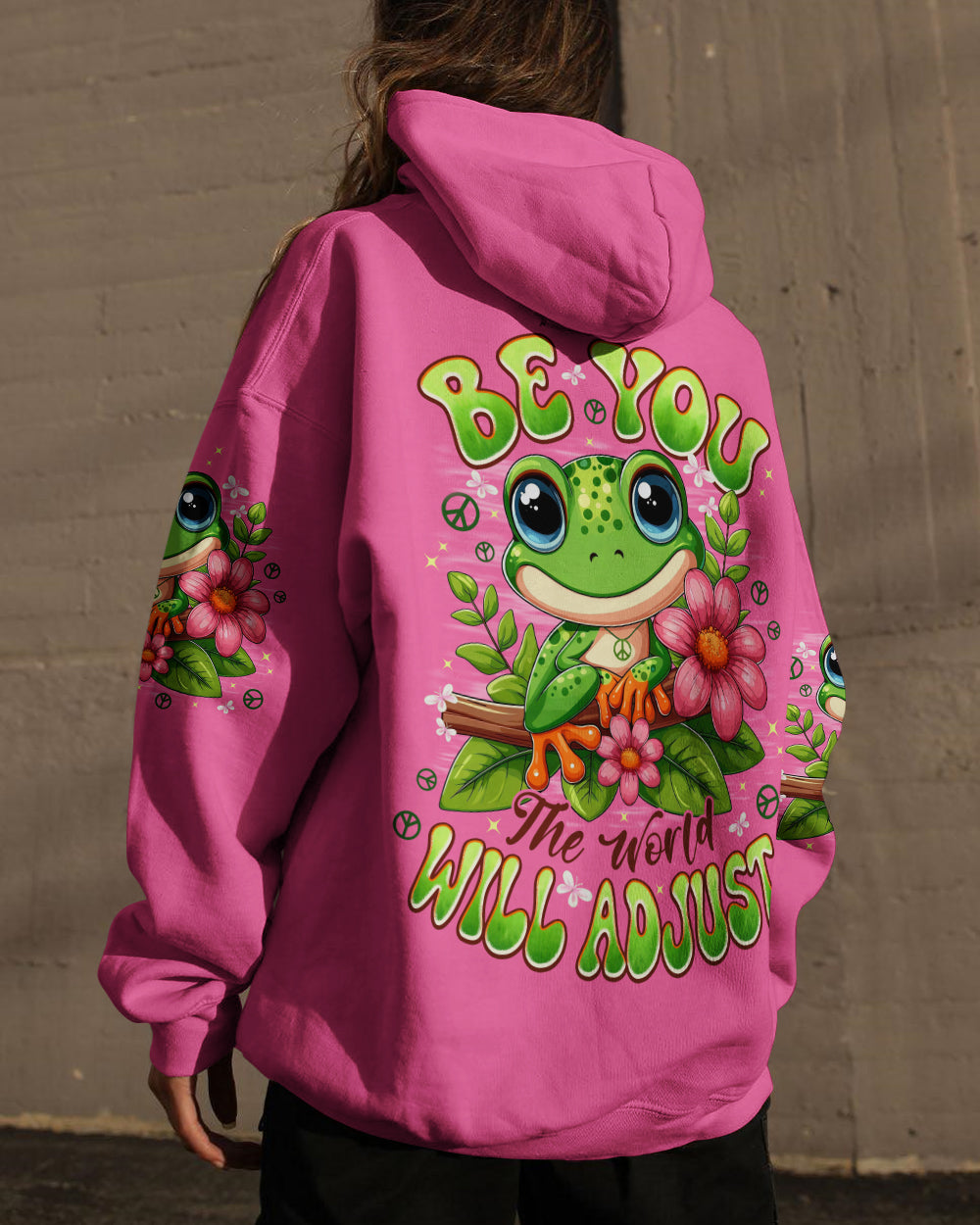 BE YOU THE WORLD WILL ADJUST FROG ALL OVER PRINT - TYPQ1912251