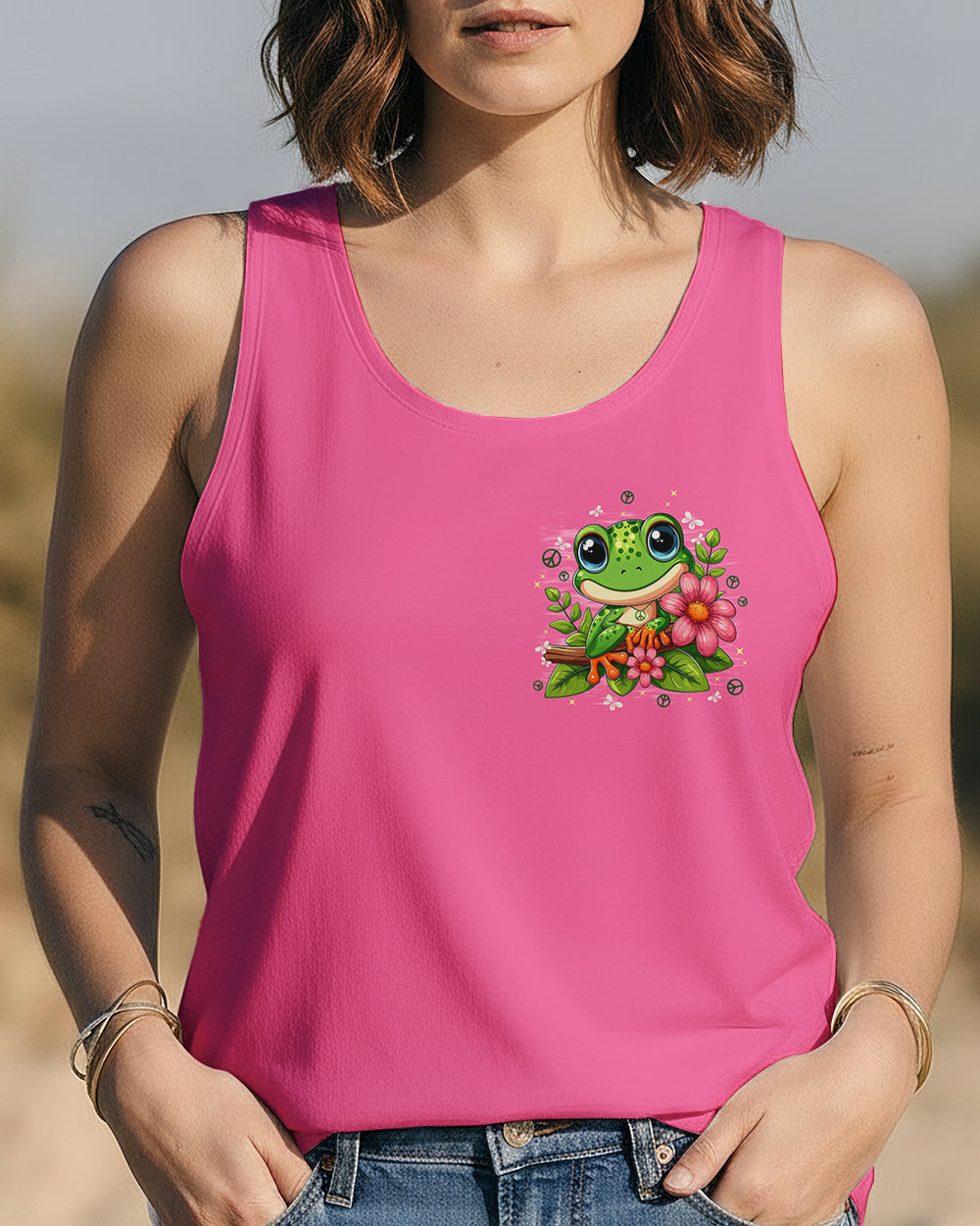 BE YOU THE WORLD WILL ADJUST FROG ALL OVER PRINT - TYPQ1912251