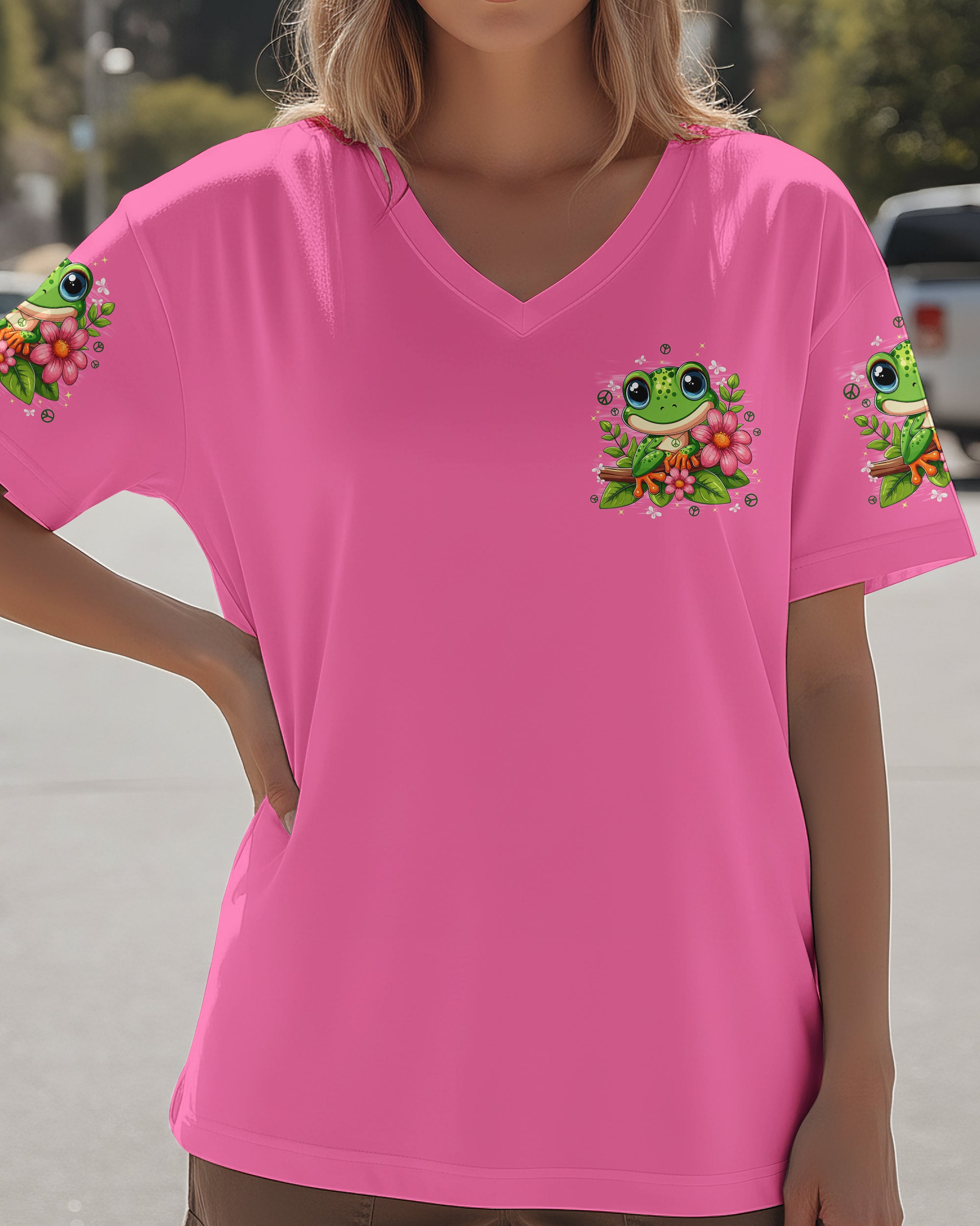 BE YOU THE WORLD WILL ADJUST FROG ALL OVER PRINT - TYPQ1912251