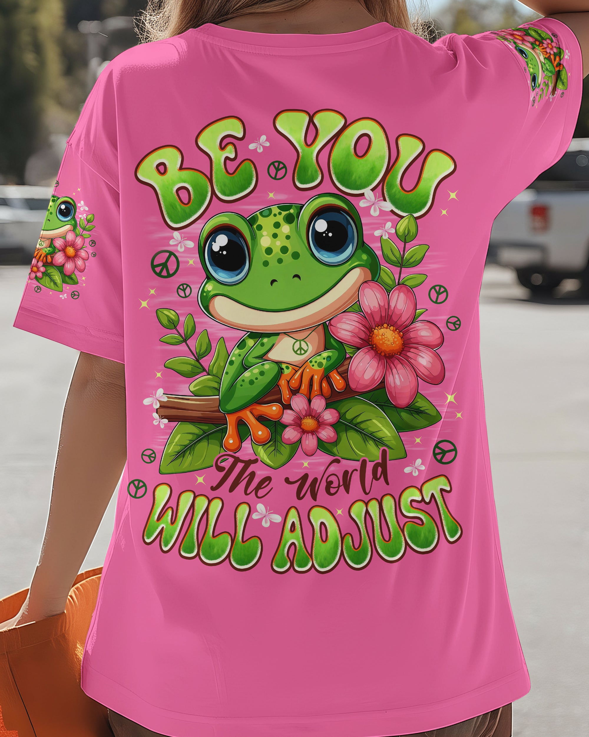 BE YOU THE WORLD WILL ADJUST FROG ALL OVER PRINT - TYPQ1912251