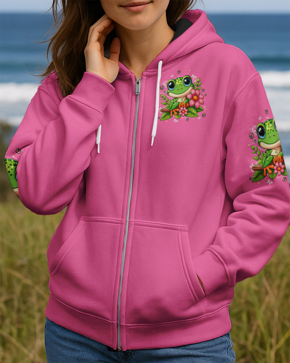 BE YOU THE WORLD WILL ADJUST FROG ALL OVER PRINT - TYPQ1912251