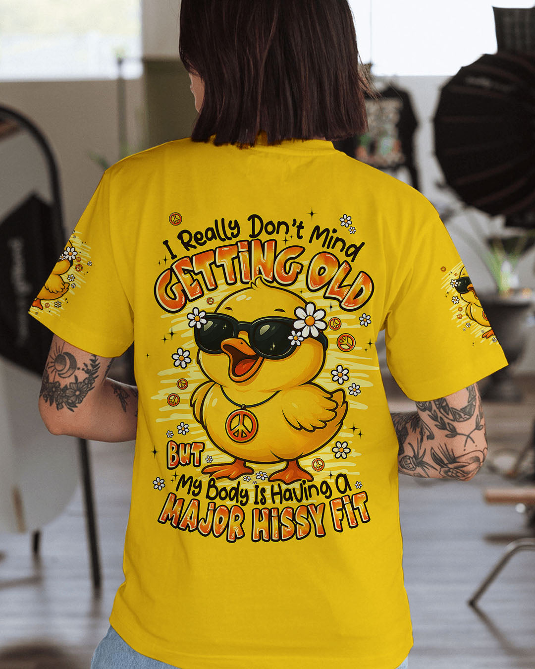 I REALLY DON'T MIND GETTING OLD DUCK ALL OVER PRINT - TYPQ2008252