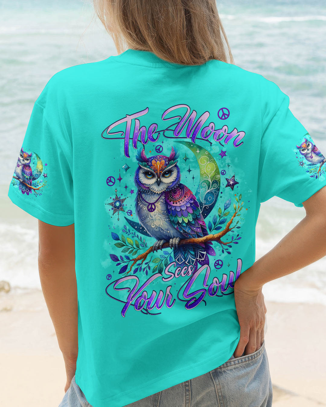 THE MOON SEES YOUR SOUL OWL ALL OVER PRINT - TYPQ2110252