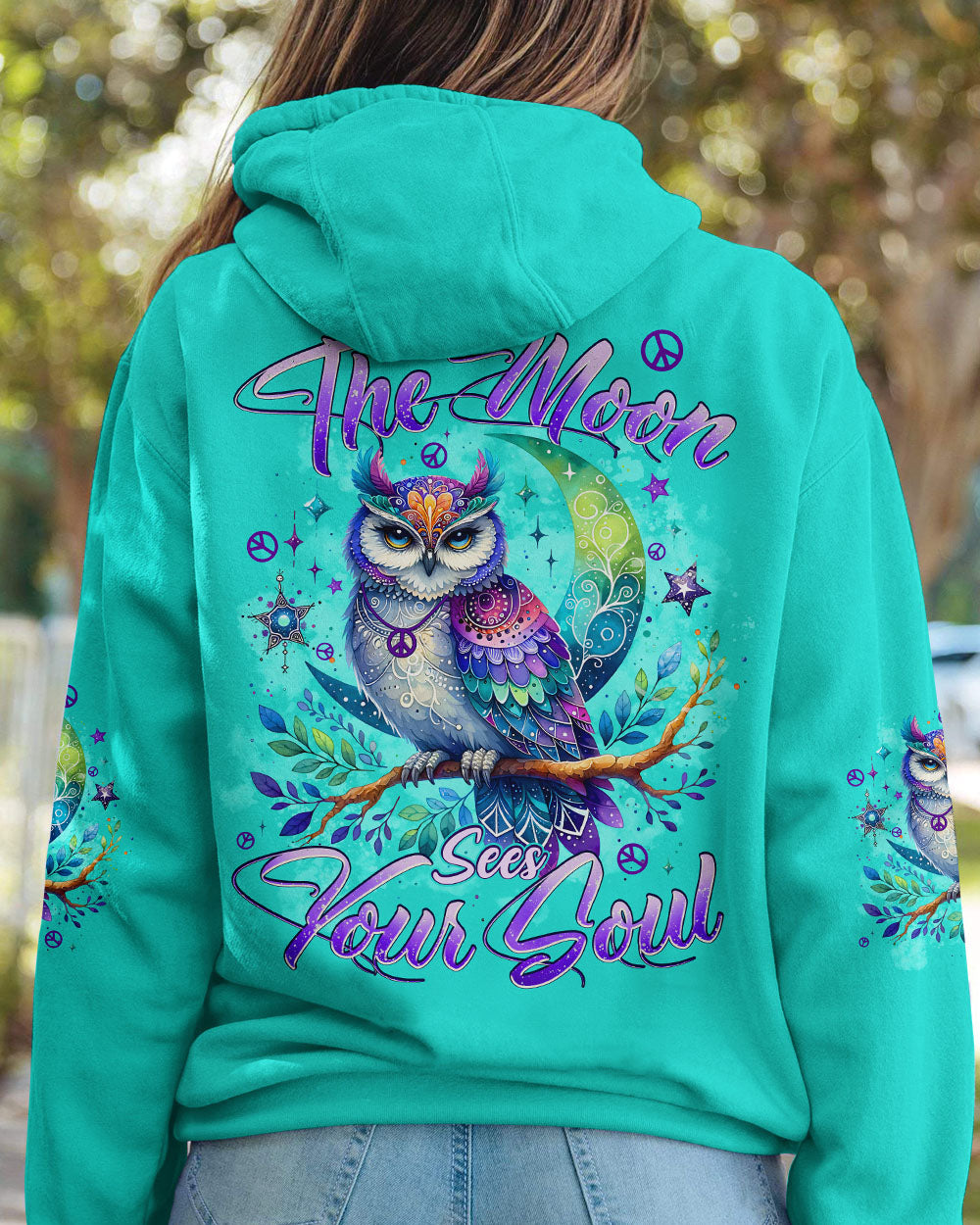 THE MOON SEES YOUR SOUL OWL ALL OVER PRINT - TYPQ2110252