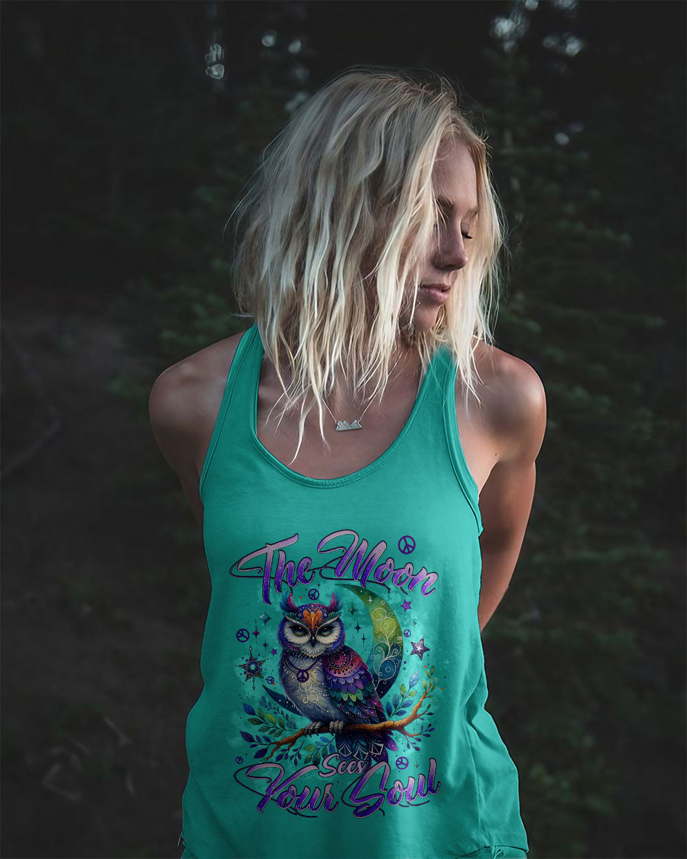 THE MOON SEES YOUR SOUL OWL ALL OVER PRINT - TYPQ2110252