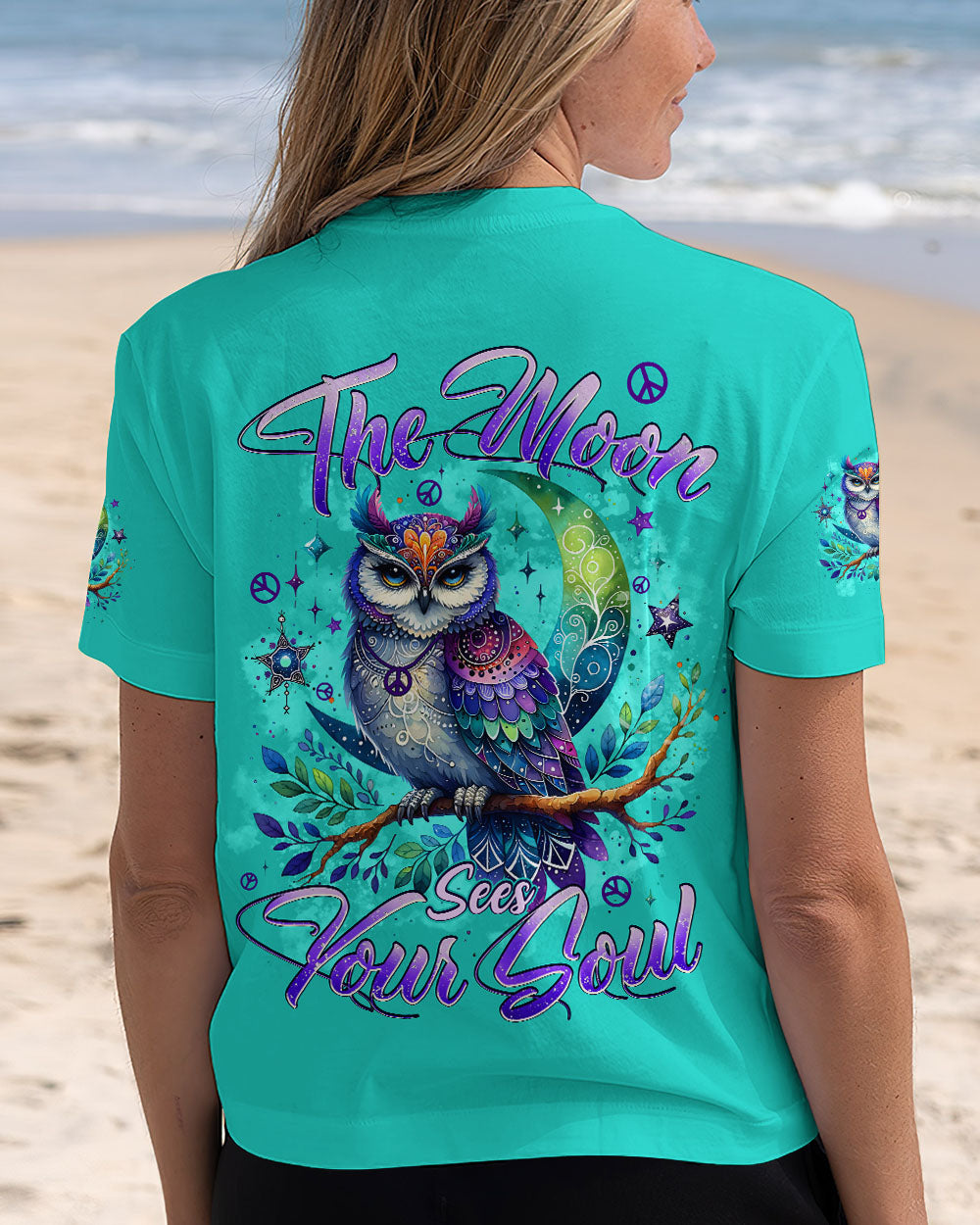 THE MOON SEES YOUR SOUL OWL ALL OVER PRINT - TYPQ2110252