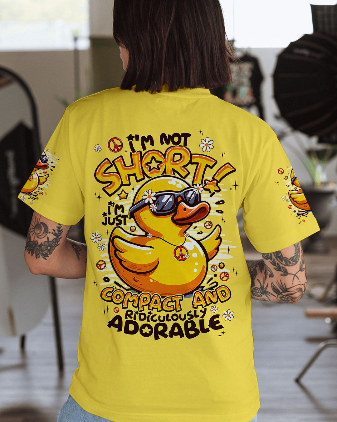 I'M NOT SHORT DUCK ALL OVER PRINT - TYPQ2308252