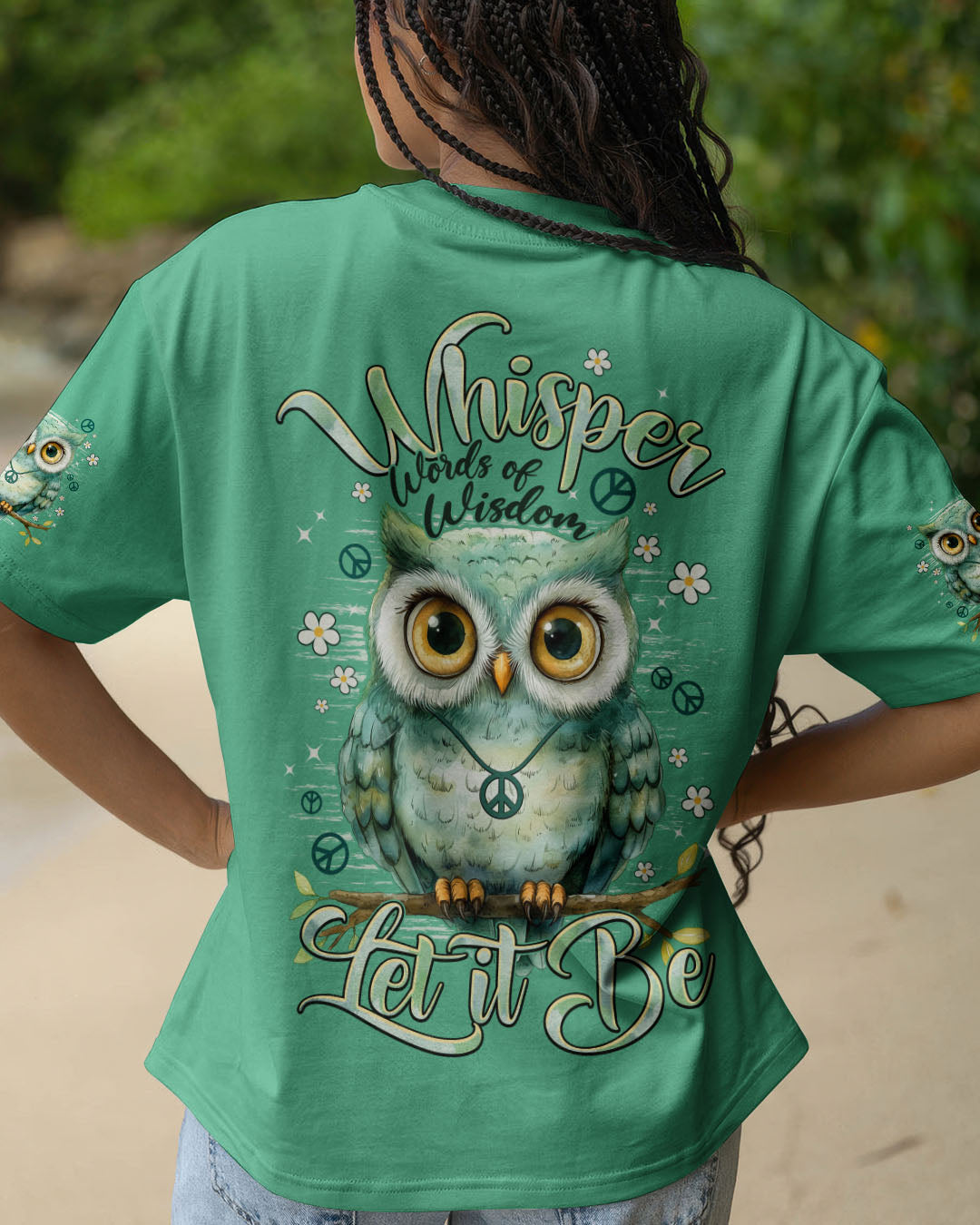 WHISPER WORDS OF WISDOM LET IT BE OWL ALL OVER PRINT - TYPQ2310251