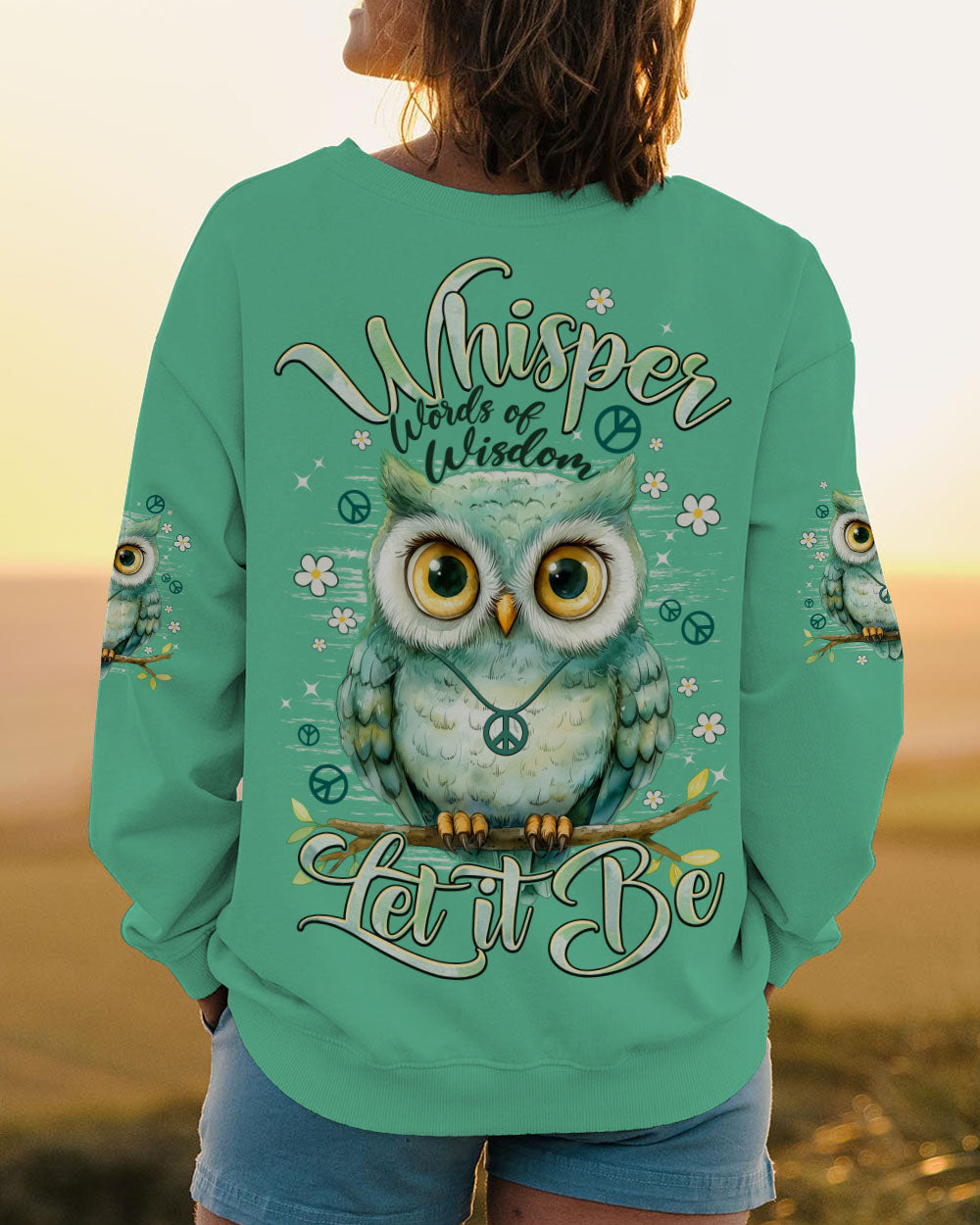 WHISPER WORDS OF WISDOM LET IT BE OWL ALL OVER PRINT - TYPQ2310251