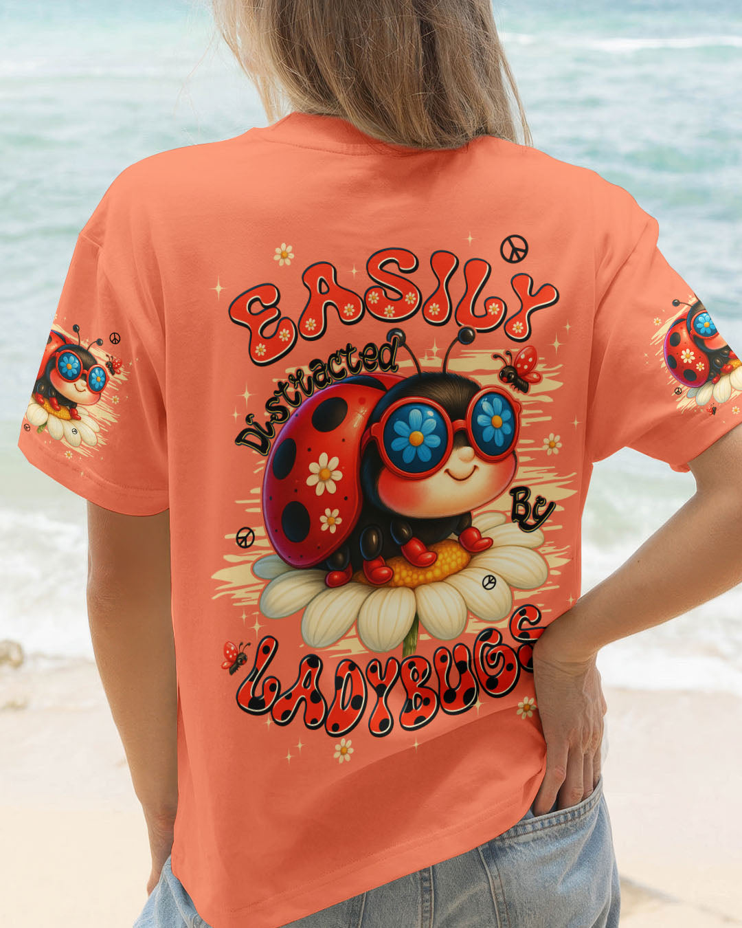 EASILY DISTRACTED BY LADYBUGS ALL OVER PRINT - TYPQ2506252