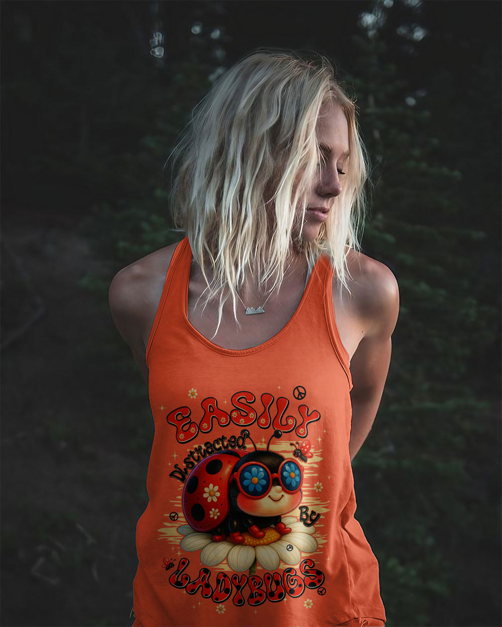 EASILY DISTRACTED BY LADYBUGS ALL OVER PRINT - TYPQ2506252