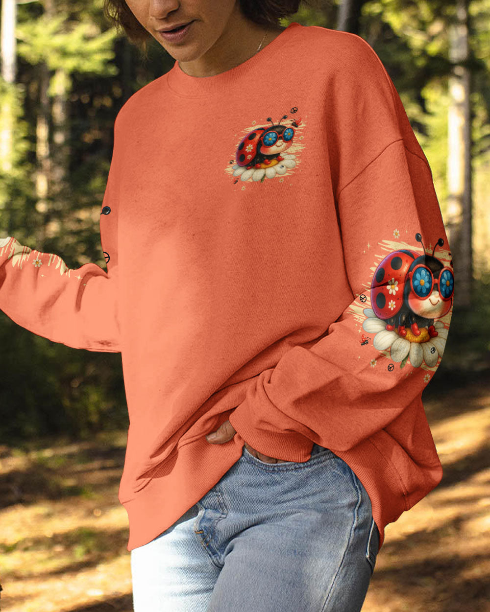 EASILY DISTRACTED BY LADYBUGS ALL OVER PRINT - TYPQ2506252