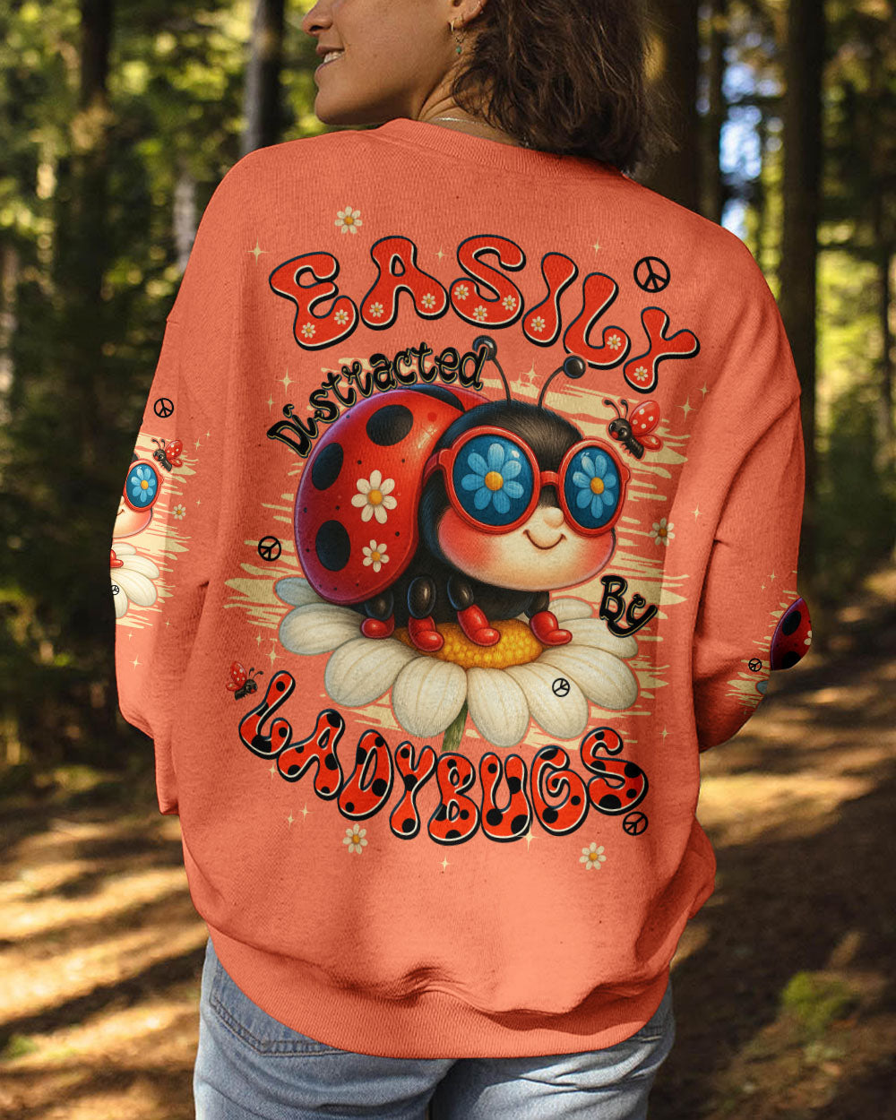 EASILY DISTRACTED BY LADYBUGS ALL OVER PRINT - TYPQ2506252