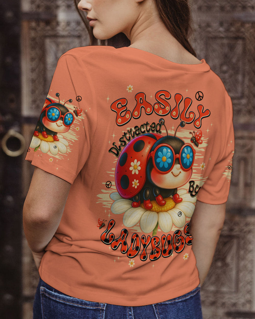 EASILY DISTRACTED BY LADYBUGS ALL OVER PRINT - TYPQ2506252