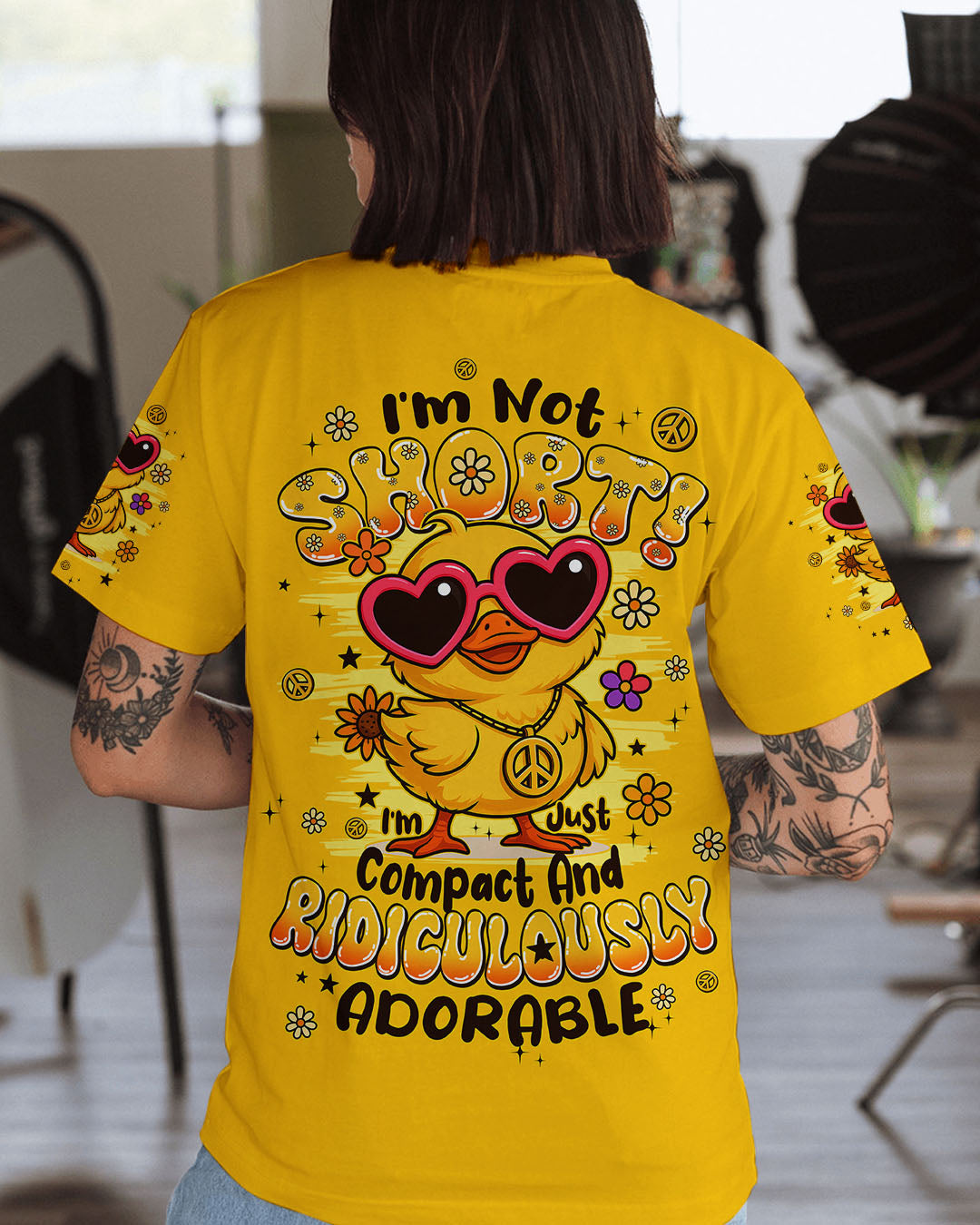 I'M NOT SHORT DUCK HIPPIE ALL OVER PRINT - TYPQ2506254