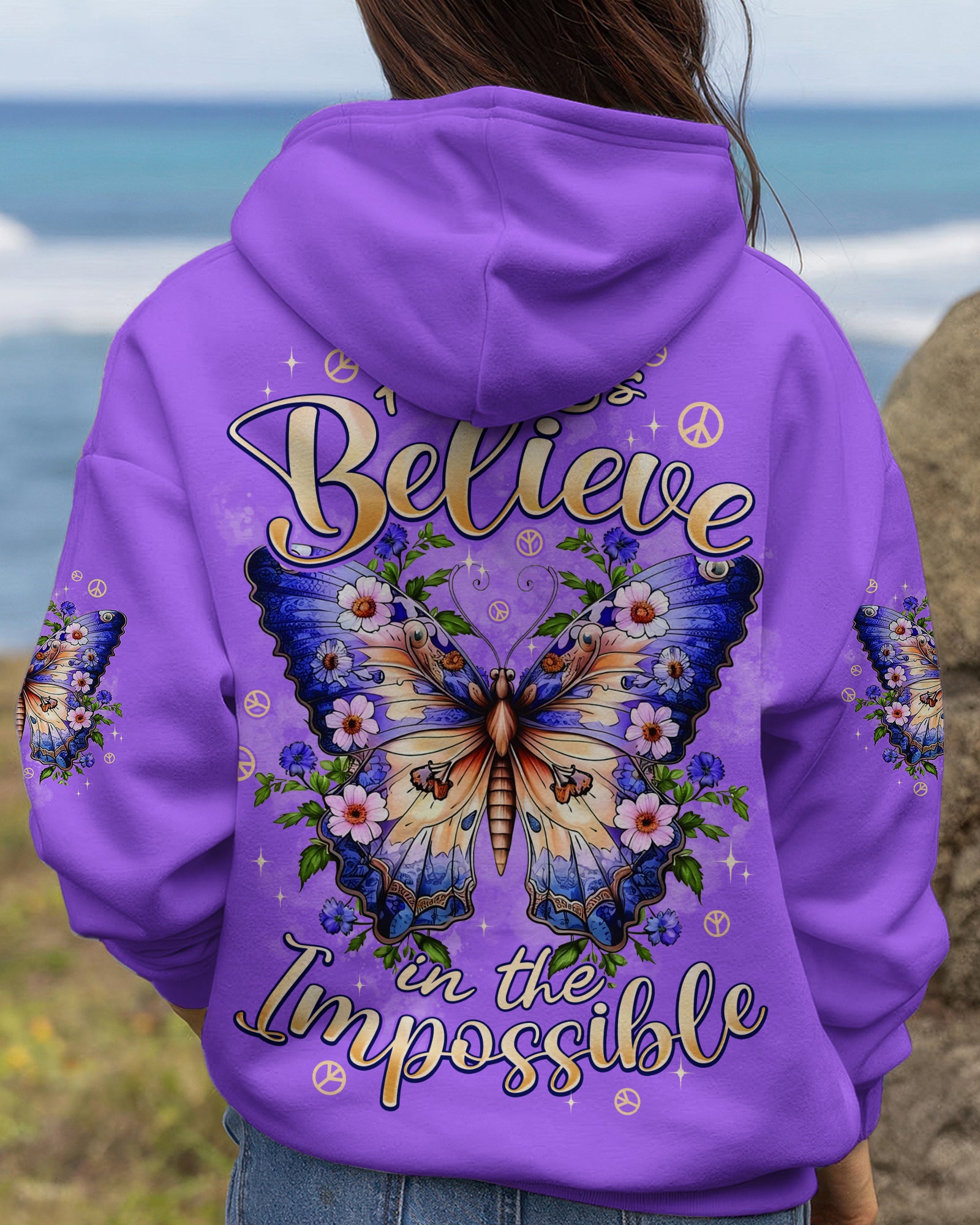 ALWAYS BELIEVE IN THE IMPOSSIBLE BUTTERFLY ALL OVER PRINT - TYPQ2601261