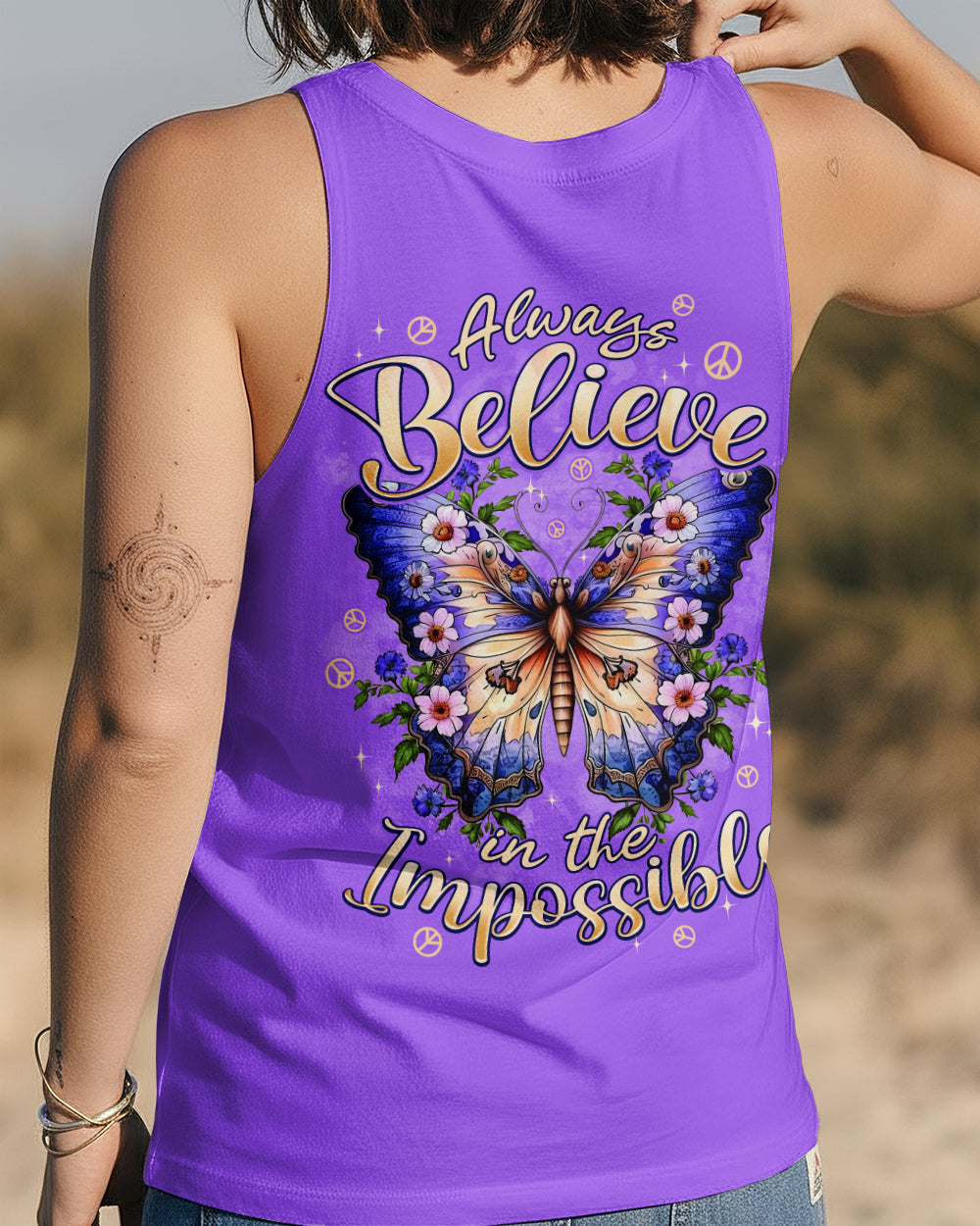 ALWAYS BELIEVE IN THE IMPOSSIBLE BUTTERFLY ALL OVER PRINT - TYPQ2601261