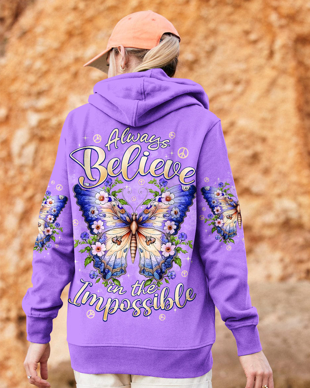 ALWAYS BELIEVE IN THE IMPOSSIBLE BUTTERFLY ALL OVER PRINT - TYPQ2601261