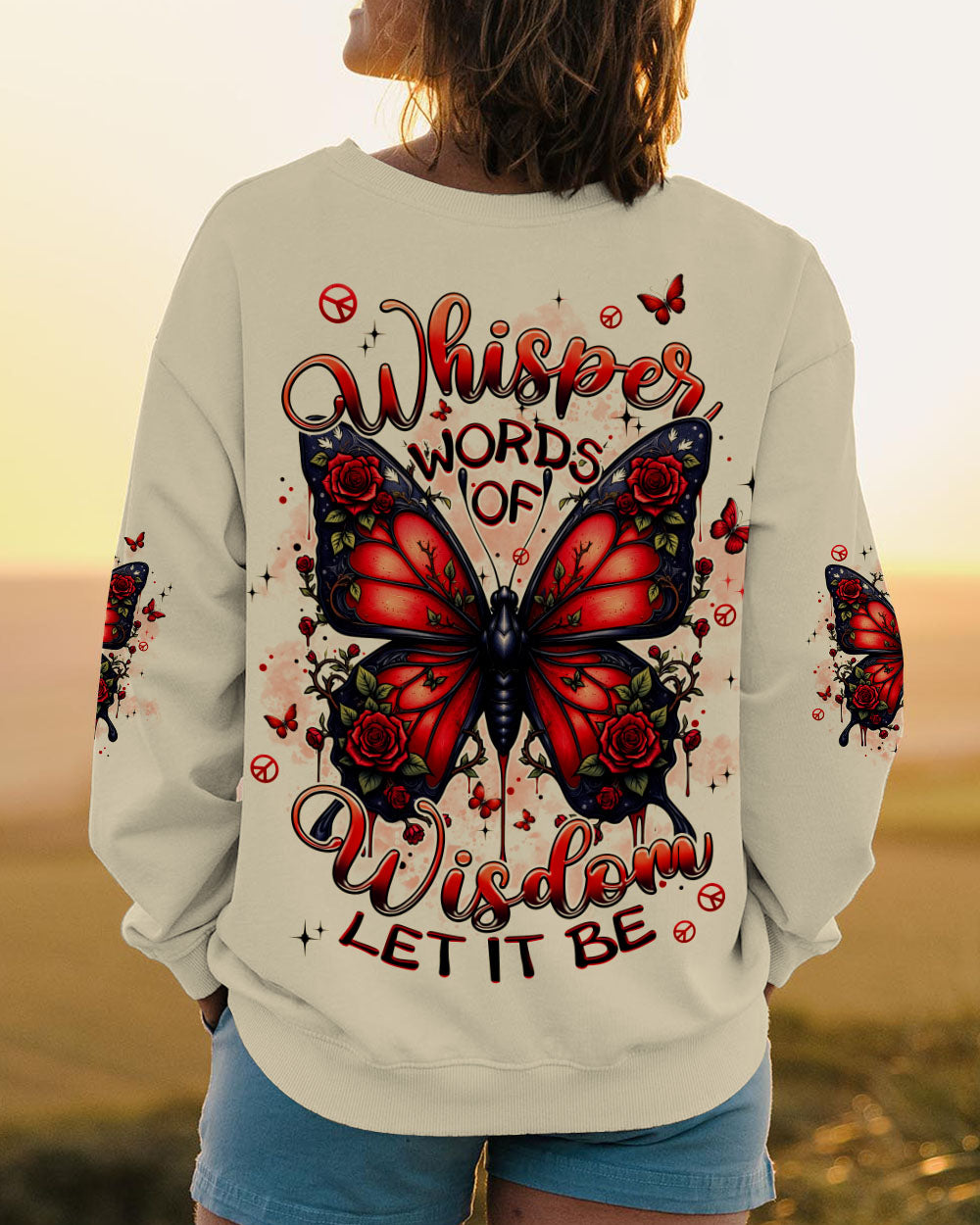 WHISPER WORDS OF WISDOM LET IT BE BUTTERFLY ALL OVER PRINT - TYPQ2607252