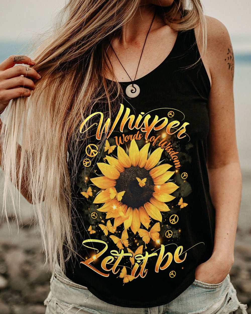WHISPER WORDS OF WISDOM LET IT BE SUNFLOWER ALL OVER PRINT - TYPQ2609251
