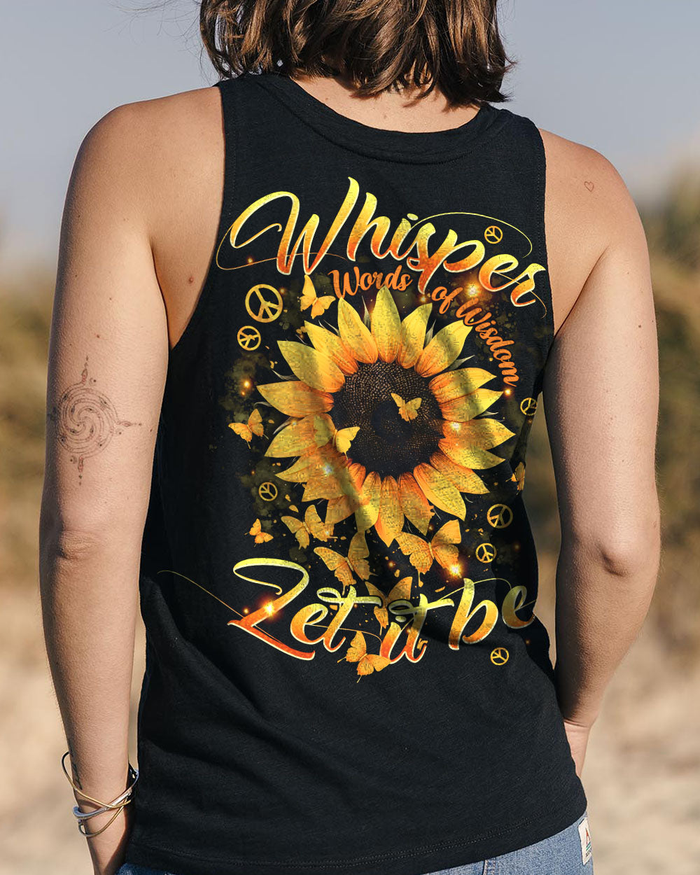 WHISPER WORDS OF WISDOM LET IT BE SUNFLOWER ALL OVER PRINT - TYPQ2609251