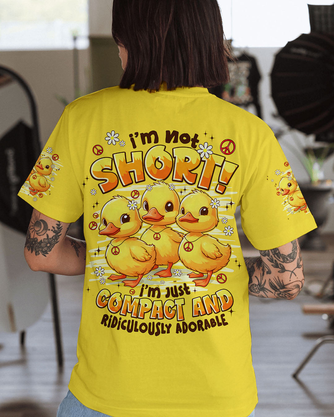 I'M NOT SHORT DUCKS ALL OVER PRINT - TYPQ2708252